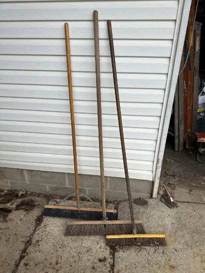 3 Shop Push Brooms