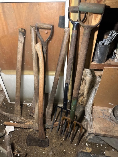 7 Hand Garden Tools - Axe, Shovel, Matic, Pics, Potato Forks
