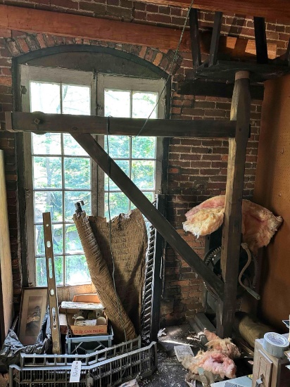 Vintage Carriage House Wooden Jib Crane
