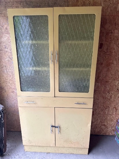 Metal Glass Front Wardrobe