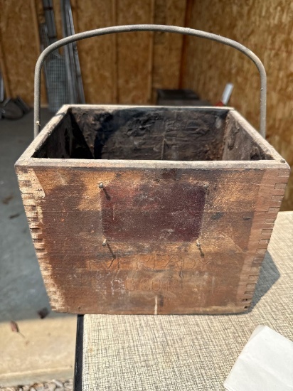 Wooden Eveready Battery Box
