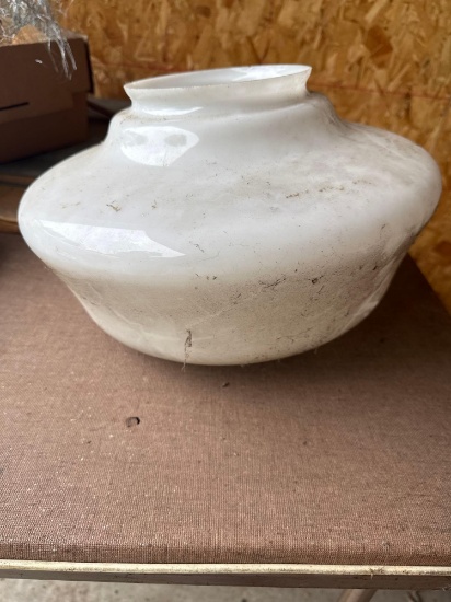 Milk Glass Schoolhouse Light Globe