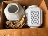 Pair of Victorian Milk Glass Light Globes