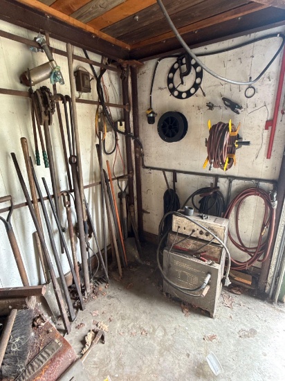 Corner of Garage - Welder, Tools, Scrap
