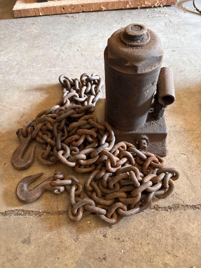 Bottle Jack & 12' 5/16" Log Chain