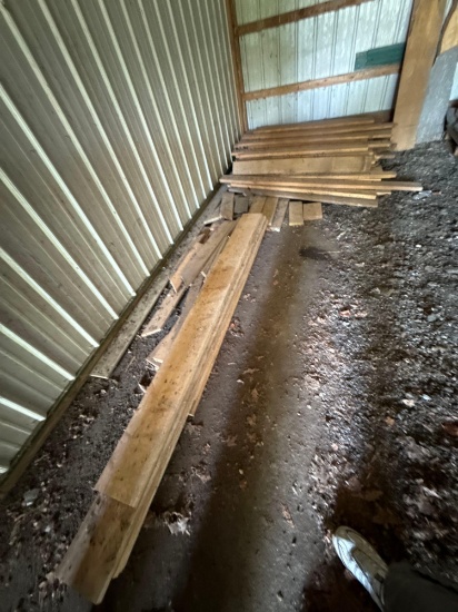 Stacks of Rough Cut Oak & Misc Lumber