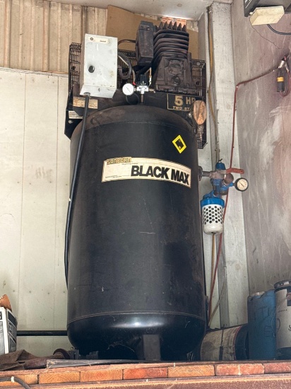 Sanborn Black-Max 5HP 2 Stage 80 Gallon Air Compressor & Hose - READ