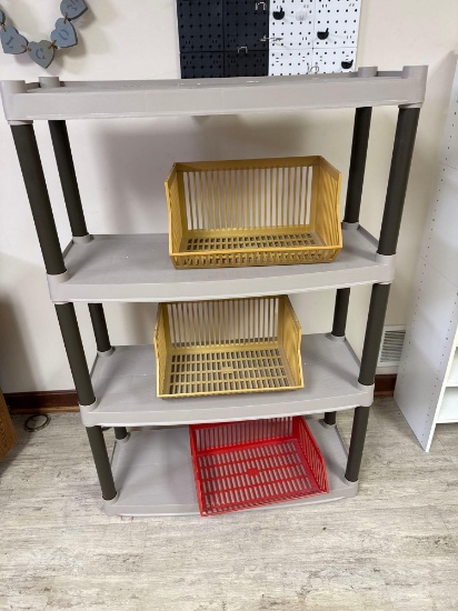 4 Tier Plastic Shelving Unit