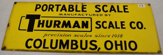 Thurman Scale Co. Porcelain Sign