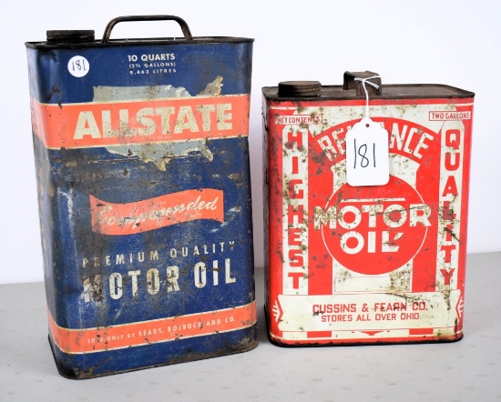 Reliance & Allstate oil cans