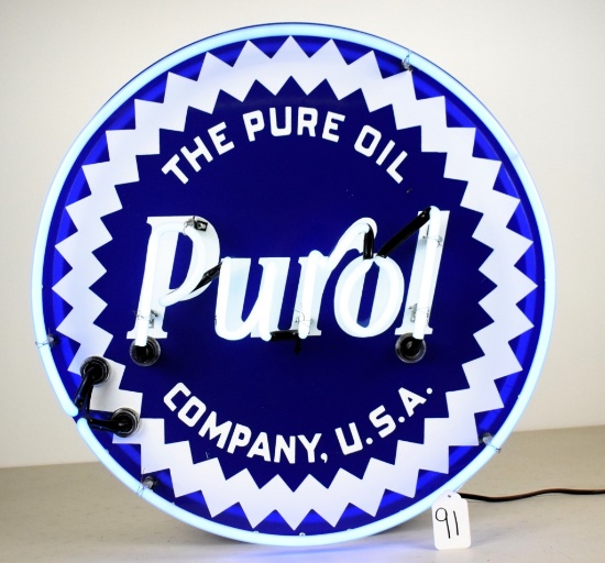 Pure Oil neon sign