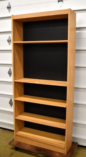 Wood bookshelf, 82"T, 37"W, 12"D