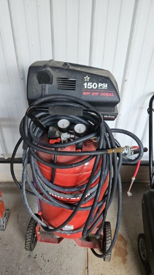 Craftsman 30 gallon air compressor with hose and