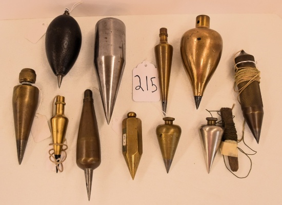 11 Plumb bobs