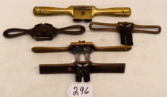 5 Shaves & routers, brass