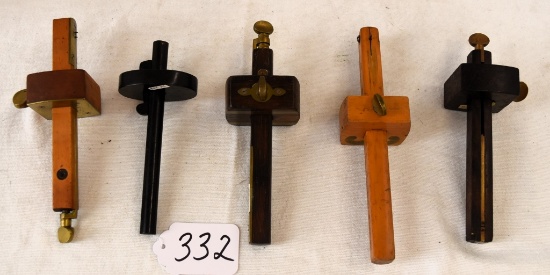5 Wooden marking gauges