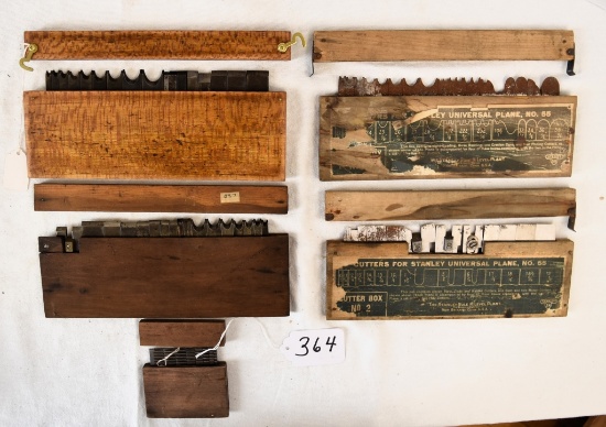 5 Boxes of Stanley combination plane blades