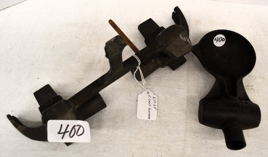 Lead hammer mold & 2 hammer head castings