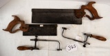 2 Backsaws, 2 jewelers saws
