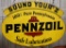 Pennzoil double sided advertising sign,