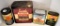 (4) Tire patch advertising tins