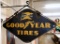 Good Year Tire flange sign with bracket,
