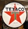 Texaco porcelain banjo sign, double sided,