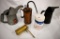(4) oil cans and a fuel filter