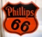 Phillips 66 double sided die cut porcelain sign,