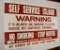 Self Service Island Warning sign, 26