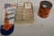 Fram oil filter bank, Mobil matchbooks, 24 hour