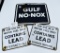 (3) Gas pump signs- (2) Contains Lead,