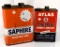 Saphire motor oil & Atlas rubber lubricant