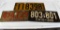 (3) Ohio license plates- 1917, 1923, 1926