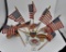 (4) License plate toppers- 2 with American flags