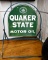 Quaker State motor oil tombstone curb sign w/frame