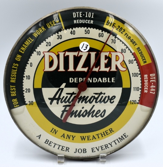 Ditzler automotive finishes 12" round thermometer