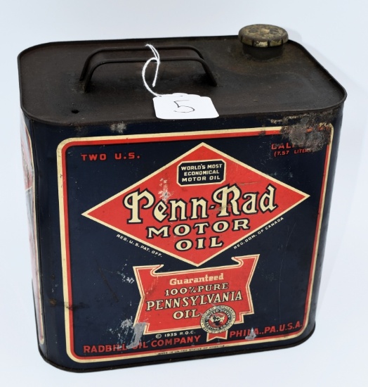 Penn Rad Motor Oil 2 gallon can