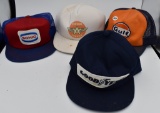 (4) Hats- Gulf, SOHIO, Goodyear, and Flying A