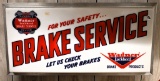 Wagner Brake Service lighted sign, 25 1/2