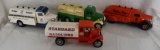 4 plactic oil delivery tanker trucks; Phillips 66