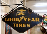 Good Year Tire flange sign with bracket,
