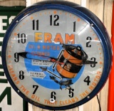 Fram oil filter Dualite lighted clock, 15