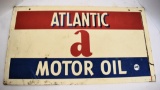 Atlantic Motor Oil masonite sign,