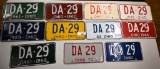 1960-1970 Ohio license plates all are DA-29