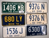 1960's and 1970's Ohio license plates