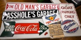 7 contemporary signs- Coca Cola, OK cars,