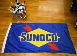 Pennzoil Pendant banner and Sunoco flag