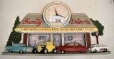 Family Drive-in dinner clock