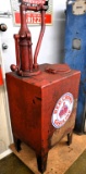 Quart filler with red crown gasoline sticker,